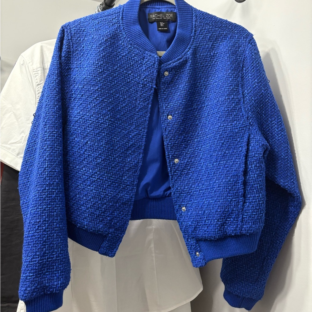 Rachel Zoe Tweed‎ Bomber Jacket, Size S, NWOT